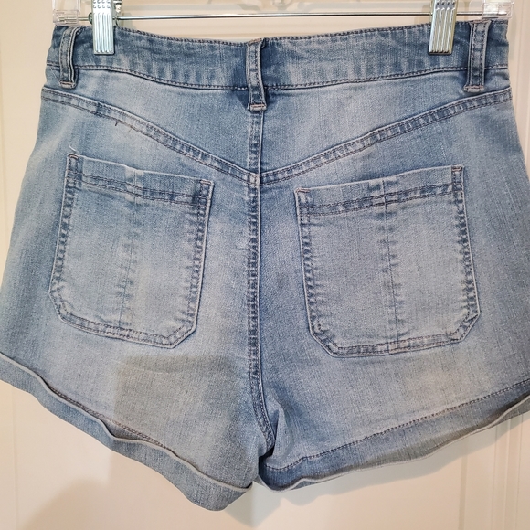 Button Fly Stretch Shorts* - Picture 2 of 13